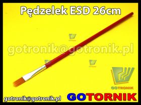 Pędzelek ESD do topników i past drewniany 26cm