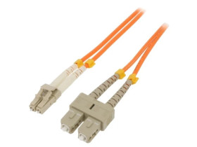QOLTEC-54039 Patch cord światłowodowy OM2 LC/UPC,SC/UPC 1m LSZH