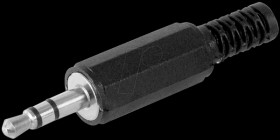 Jack plug, 3.5 mm stereo with bend protection