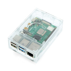 Obudowa do Raspberry Pi 4B - Multicomp Pro - przezroczysta