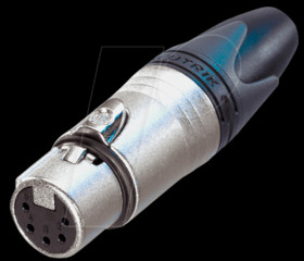 NC5FXX XLR female, 5-pole, silver, nickel