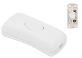 Włącznik przelotowy na kabel biały PP15