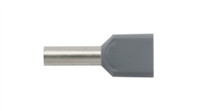 Końcówka Tulejkowa Izolowana Hi 2X4/12 Szara E08kh-02020102101 /100Szt./