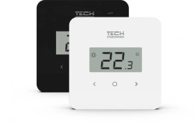 SINUM R-8b PLUS Regulator pokojowy bezprzewodowy kolor czarny