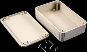 ABS enclosure, (L x W x H) 125 x 80 x 35 mm, light gray (RAL 7035), IP54, RL6215