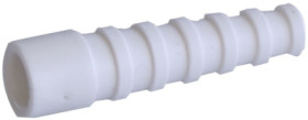 Cable grommet, cable Ø 4.6 to 5.4 mm, RG-58/U, 0.6/2.8-4.7, L 44.5 mm, plastic, white, 100001243