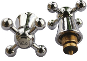 Armatura kranowa, typ: Klasyczne krzyżowe pokrętła do baterii, zestaw, do użytku z: Gwint 1/2 cala