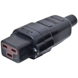 Kalthoff 444000 IEC Connector Straight 2&#x2B;PE Pins 16A Black Socket