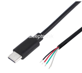 Wtyk USB-C z kabel 4PIN 100cm