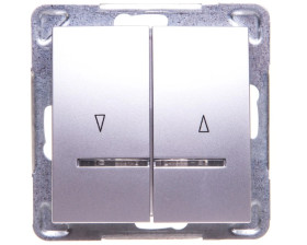 IMPRESJA Łącznik żaluzjowy z podświetleniem srebro ŁP-7YS/m/18