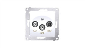 Simon 54 Gniazdo Antenowe Rtv/Sat/Sat Końcowe Białe Dask2.01/11