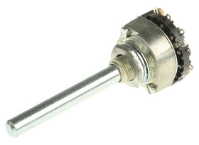 Przełącznik obrotowy, DPST, 1 A przy 12 V, 250 V ac, 250V dc, 6-położeniowy, Lorlin