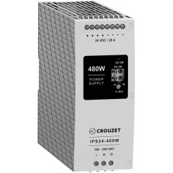 Crouzet 89452482 PSU 24V 20A 480W Compact DIN rail mount High Efficiency