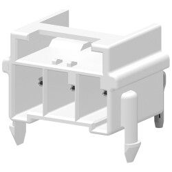 Socket header, 3 pole, pitch 6 mm, angled, natural, 1969694-3