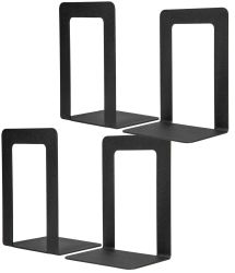 Zestaw 4 metalowych podpórek do książek loft