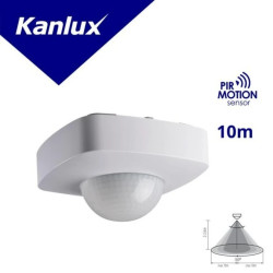 Czujnik obecności SENTO 3xPIR IP20 zasięg do 10m 360st. 3–2000 lx IP20 biały 26820