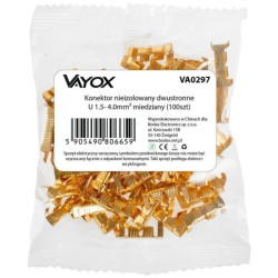 Konektor nieizolowany dwustronne U 1.5 - 4.0mm2 miedziany (100szt.) VA0297 Vayox