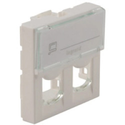 MOSAIC Adapter do złączy podwójnych RJ45 Systimax biały 078603