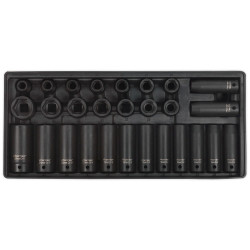 Sealey TBT24 Tool Tray with Impact Socket Set 1/2&quot;sq Drive 28pc