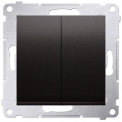 Łącznik świecznikowy podwójny SIMON 54 antracyt 10AX Kontakt Simon DW5.01/48