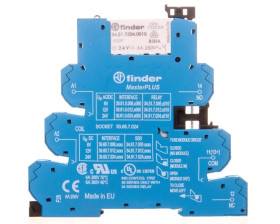 Przekaźnikowy moduł sprzęgający 6,2mm MasterPLUS 1P 6A 24VAC/DC styki AgNi zaciski sprężynowe 39.61.0.024.0060