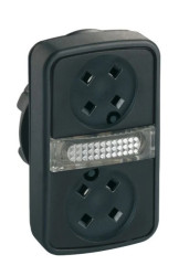 Przycisk kryty/kryty podśw. dwuklawiszowy O22 bez wkładki ZB5AW7A9