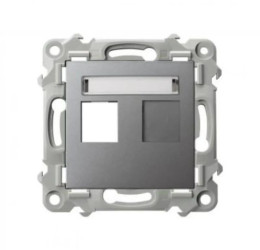 SZAFIR Obudowa gniazda pojedynczego typu Keystone prosta szary mat GPK-1Z/p/70