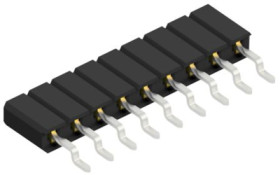 Socket header, 9 pole, pitch 2.54 mm, straight, BLLP7SMD9S