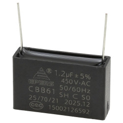 Kondensator rozruchowy do silnika 1.2uF 450VAC B class CBB61 do druku