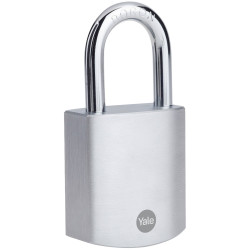 Yale Y128B/50/132/1/B Padlock 52mm Chrome-Plated Brass, Outdoor Use