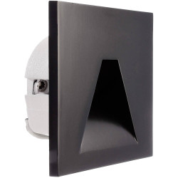 Deko Light 620177 Alwaid 2 LED Recessed Wall Light 4W Black 68mm Box