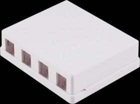 BS08-10117 Keystone connection box, 4-way, white