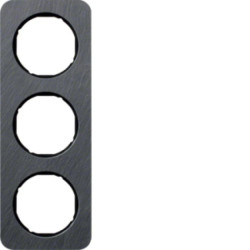 Berker R.1 Ramka 3-krotna łupek/czarny 10132384