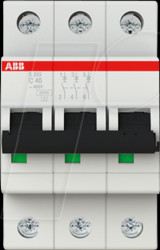 2CDS253001R0404 Leitungsschutzschalter, Char. C, 40 A, 3 polig