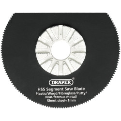 Draper 26057 HSS Segment Saw Blade, 63mm Diameter, 18tpi