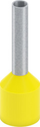 Insulated wire end ferrule, 6.0 mm², 20 mm/12 mm long, DIN 46228-4, UL 486F-E, yellow, 2100249