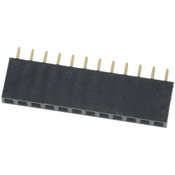 Gniazdo goldpin 1x12 pin żeńskie proste 2.54mm