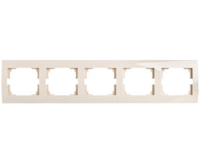 LOGI Ramka pięciokrotna pozioma Kremowy 021500003 25180