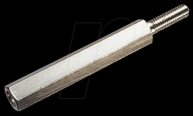 Spacers, metal, 6-edge, M3, 30 mm