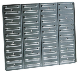 Szafka z panelami ażurowymi szerokość 520mm wysokość 440mm Czarny PP Raaco