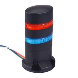 LD6A-2DQB-RS Red/Blue Stack Light LED Tower Direct Mount 24VAC/DC IDEC