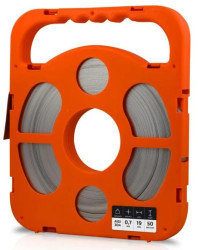 Taśma ze stali nierdzewnej 9,5x0,6mm dł. 50m (gat. 304, plastik)