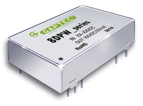 Gaptec 8DPW_2412D1.6 Przetwornica DC/DC 8DPW_1.6, DIP-24 (9 Pins), 8 W, 333 mA, 1 szt.