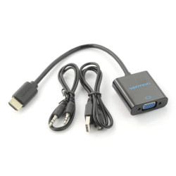 Konwerter HDMI do VGA + audio z przewodem - Vention