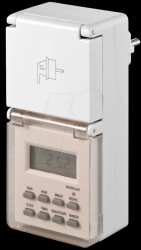 Timer clock for damp room and outdoor use