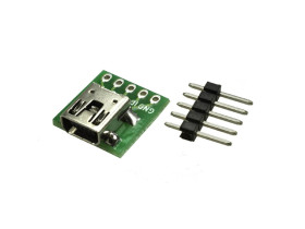 Gniazdo min iUsb na płytce prototypowej