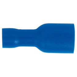 Sealey BT16 Fully Insulated Terminal 6.3mm Female Blue Pack of 100