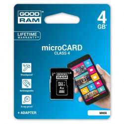 Karta pamięci Goodram M40A microSD 4GB 15MB/s klasa 4 z adapterem