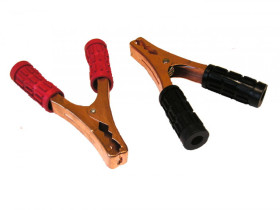 Krokodylek czarny 200A na kabel długość całkowita 140mm