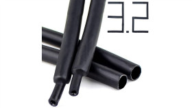 1M Rurka Koszulka Termokurczliwa Z Klejem Gruba Czarna 3Mm 3.2/1 Mm